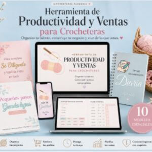 agenda crochetera, herramienta de productividad y ventas para crocheteras