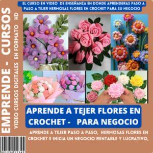 aprender a tejer flores en crochet para negocio